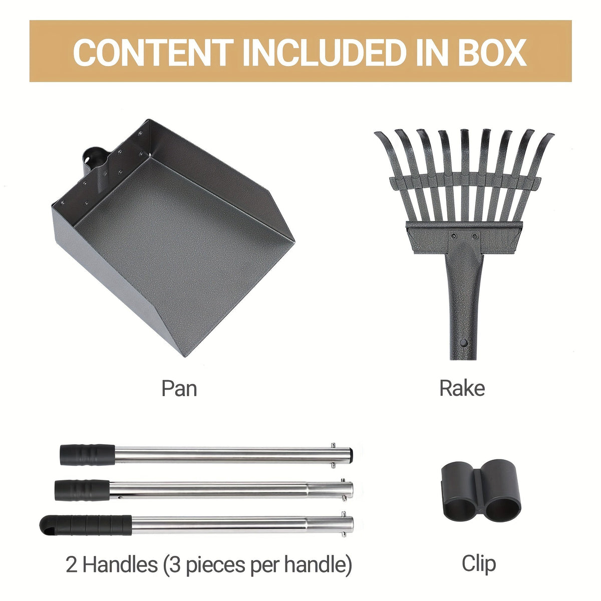 Dog Pooper Stainless Steel Scooper Set